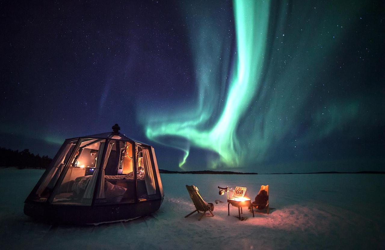 Aurora Igloo With Private Hot Tub By Invisible Forest Lodge Rovaniemi Kültér fotó